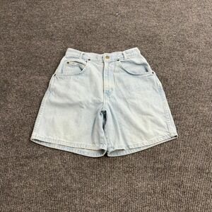 Vintage Chic Denim Shorts Womens 27 Light Wash Cotton High Waist Mom Retro Style